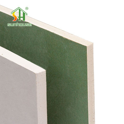 4 × 8 فوت 15 میلی متر گچ تخته رطوبتی رنگ سبز مقاوم در برابر آب