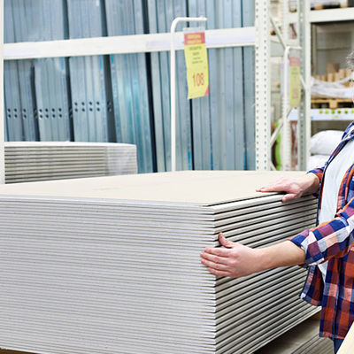 صفحه گچ منظم با کیفیت بالا 4X8Ft 12Mm صفحه گچ سقف داخلی