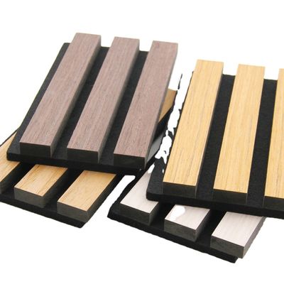 قیمت مناسب Eco-Friendly Akupanel Acoustic Slat Wall Panel with 550kg/m3 ~ 880kg/m3 Density and 21mm Thickness for Modern Living Room Soundproofing آنلاین