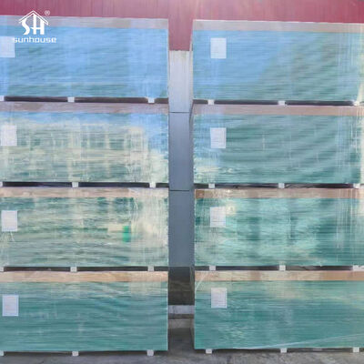 قیمت مناسب گچ مقاوم در برابر آب فروش عمده 1220 × 2440mm 9.5mm تخت گچ مقاوم در برابر رطوبت سبک وزن برای سقف دیوارهای داخلی آنلاین